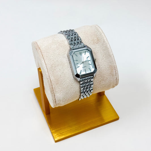 The Everlight Silver Rectangle Watch