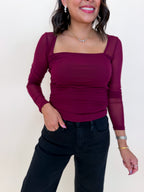 The Merlot Mesh Top