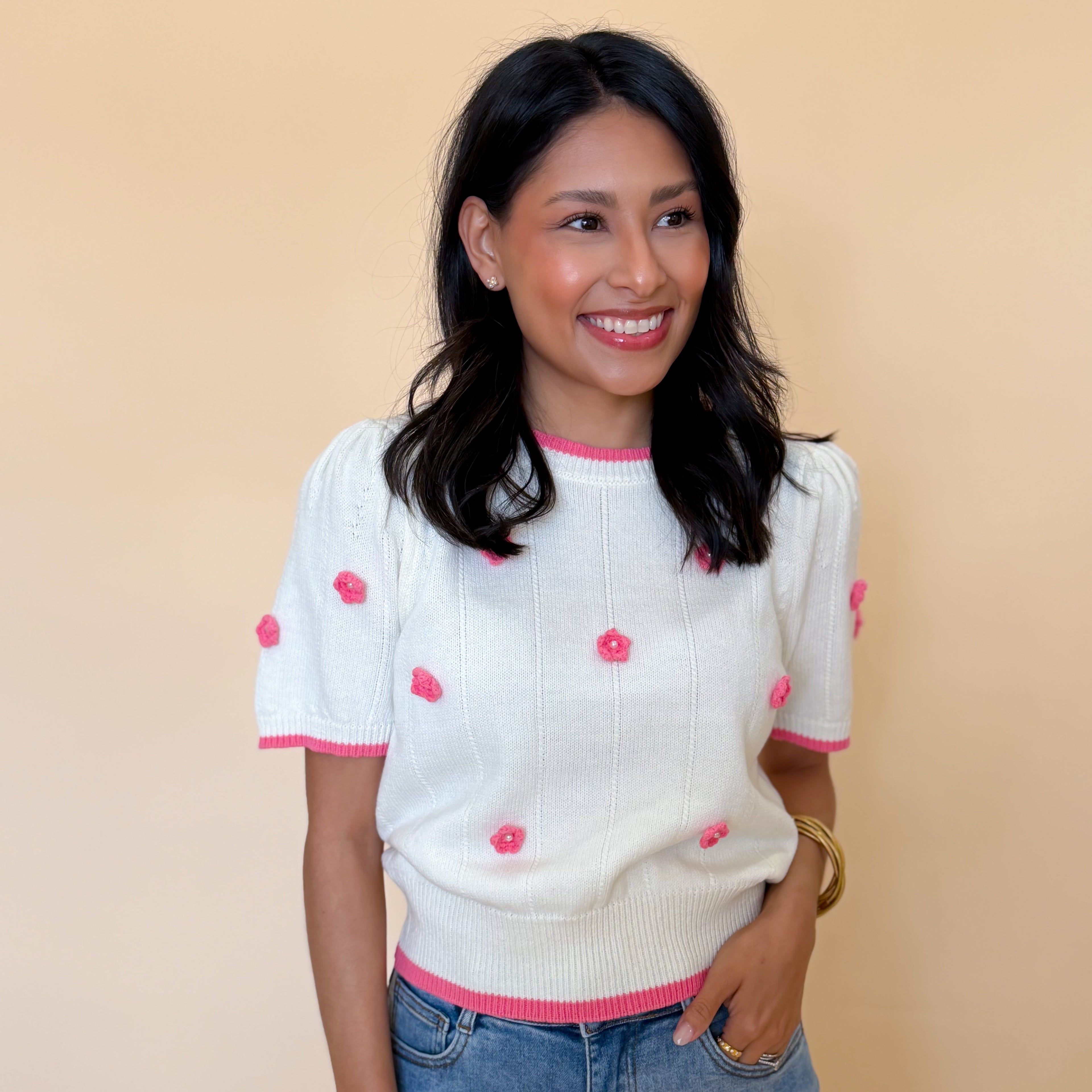Crochet Flower Sweater