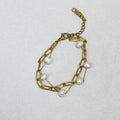 Pearl Paperclip Chain Bracelet