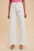 White Wide Leg Denim