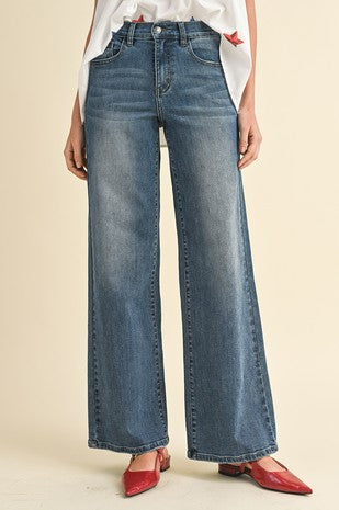 High Rise Wide Leg Jeans