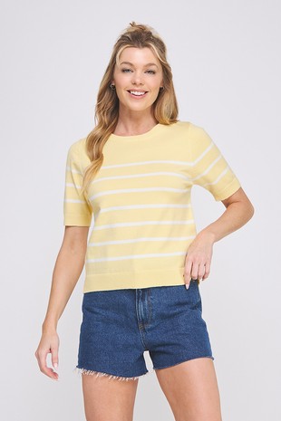 Sunny Days Striped Knit Top