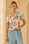 Peplum Top With Smocking