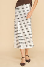 Polka Dot Midi Skirt