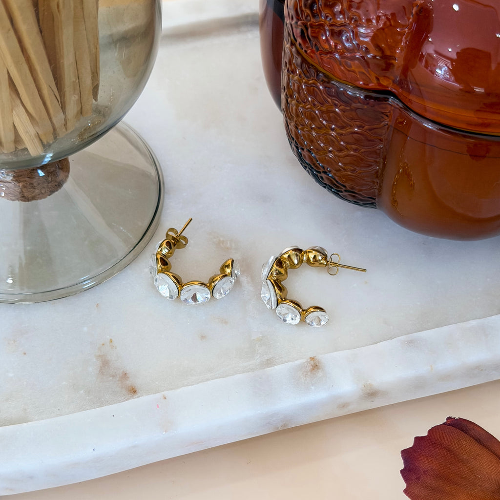The Celeste Crystal Hoops