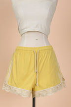Lace Trim Activewear Shorts