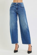 Slouchy Crop Barrel Jeans