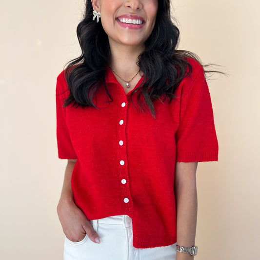 Red Love Cardigan
