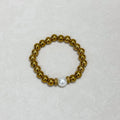 Golden Pearl Accent Bead Bracelet