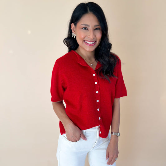 Red Love Cardigan