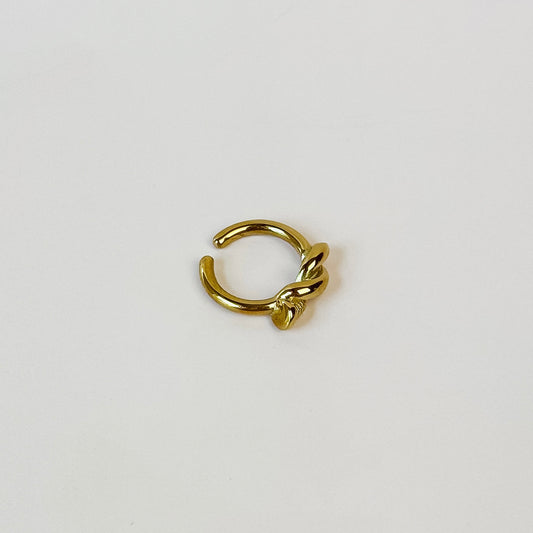 Gold Rope Twist Adjustable Ring