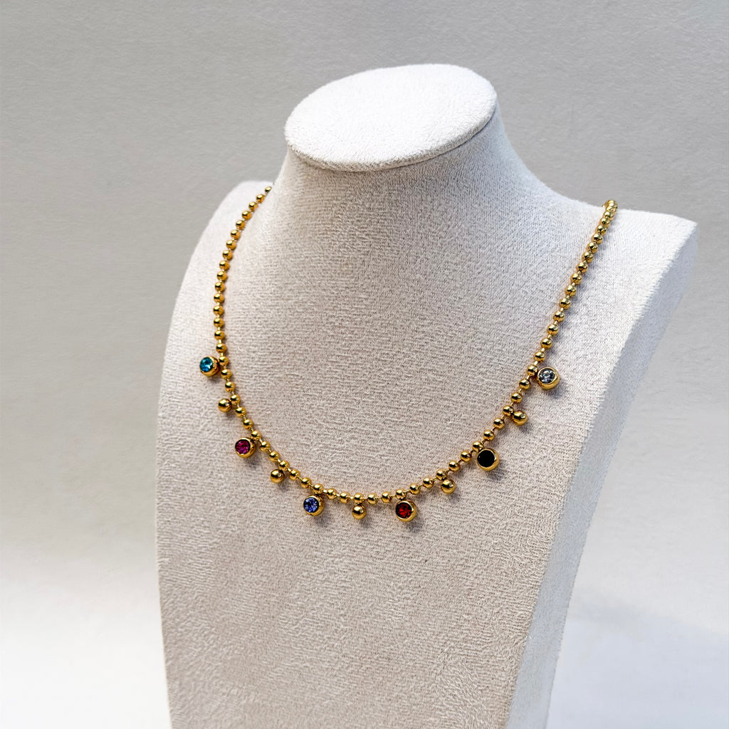 Confetti Charm Beaded Necklace