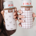 Slim Can Drink Sleeve | Brown Bow