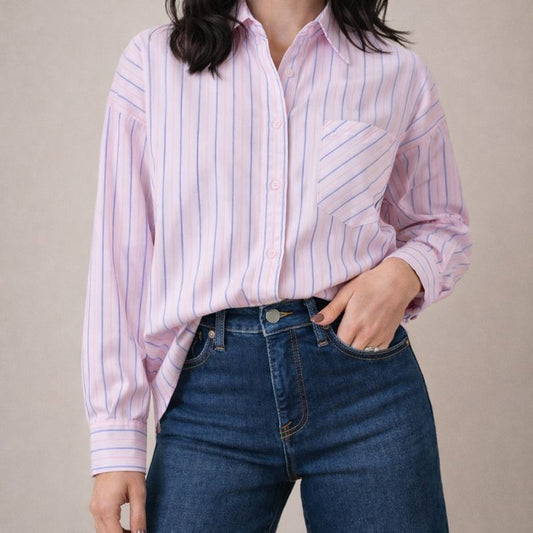 Classic Pinstripe Button-Down Shirt