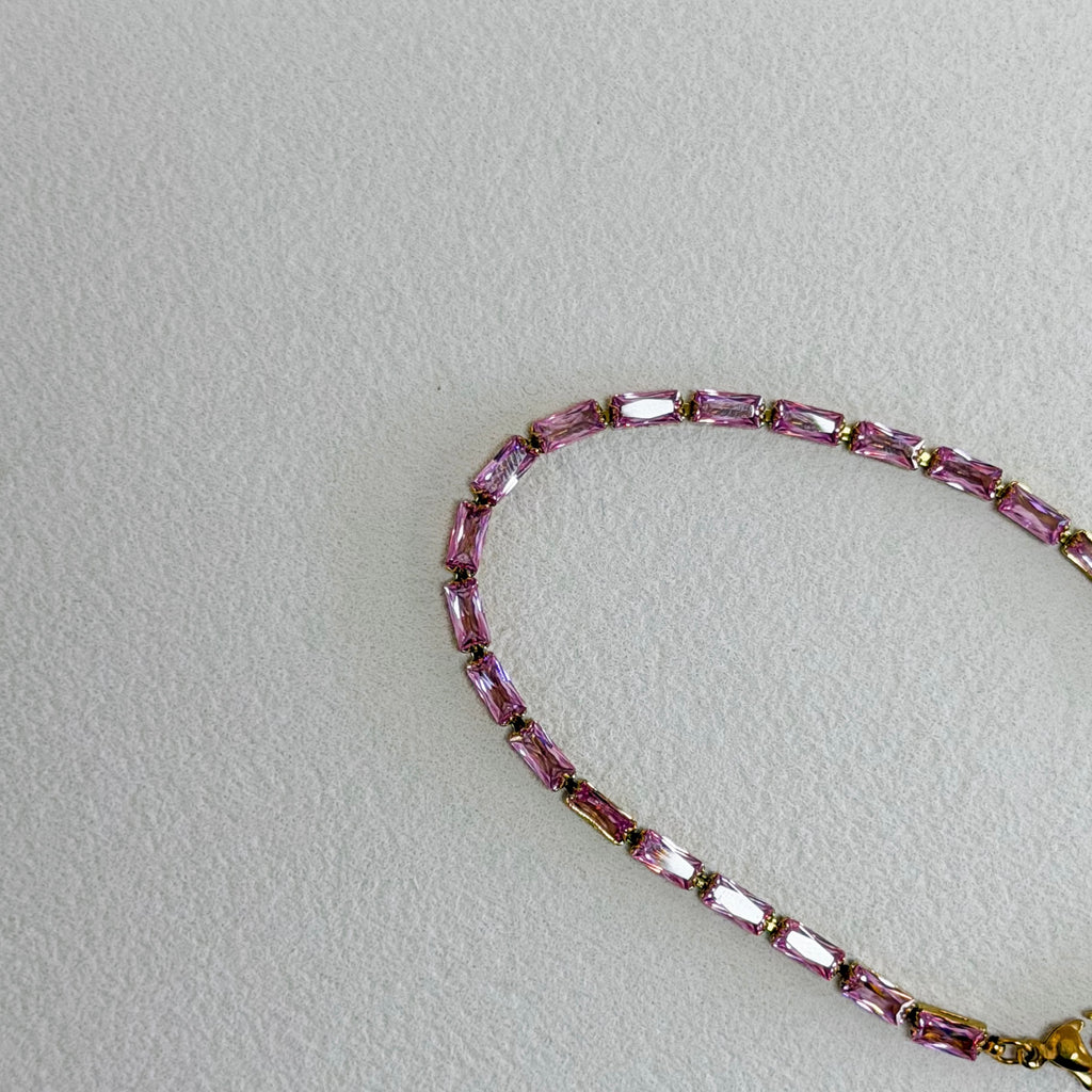 Blush Crystal Tennis Bracelet