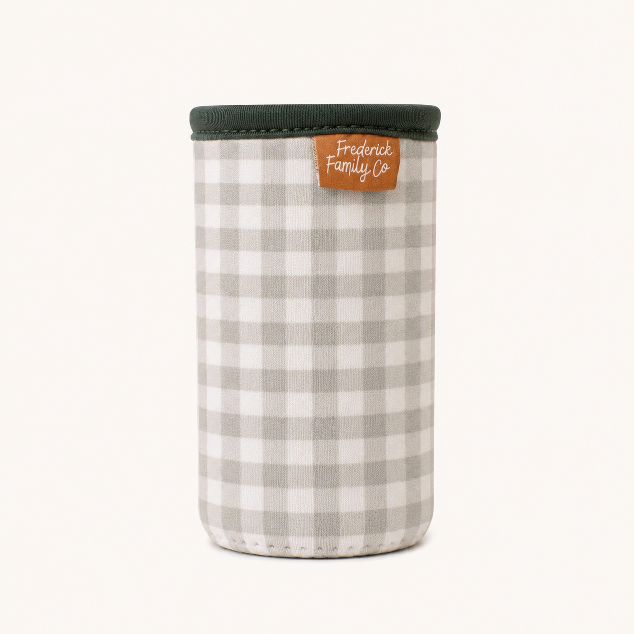 Slim Can Drink Sleeve | Green Gingham