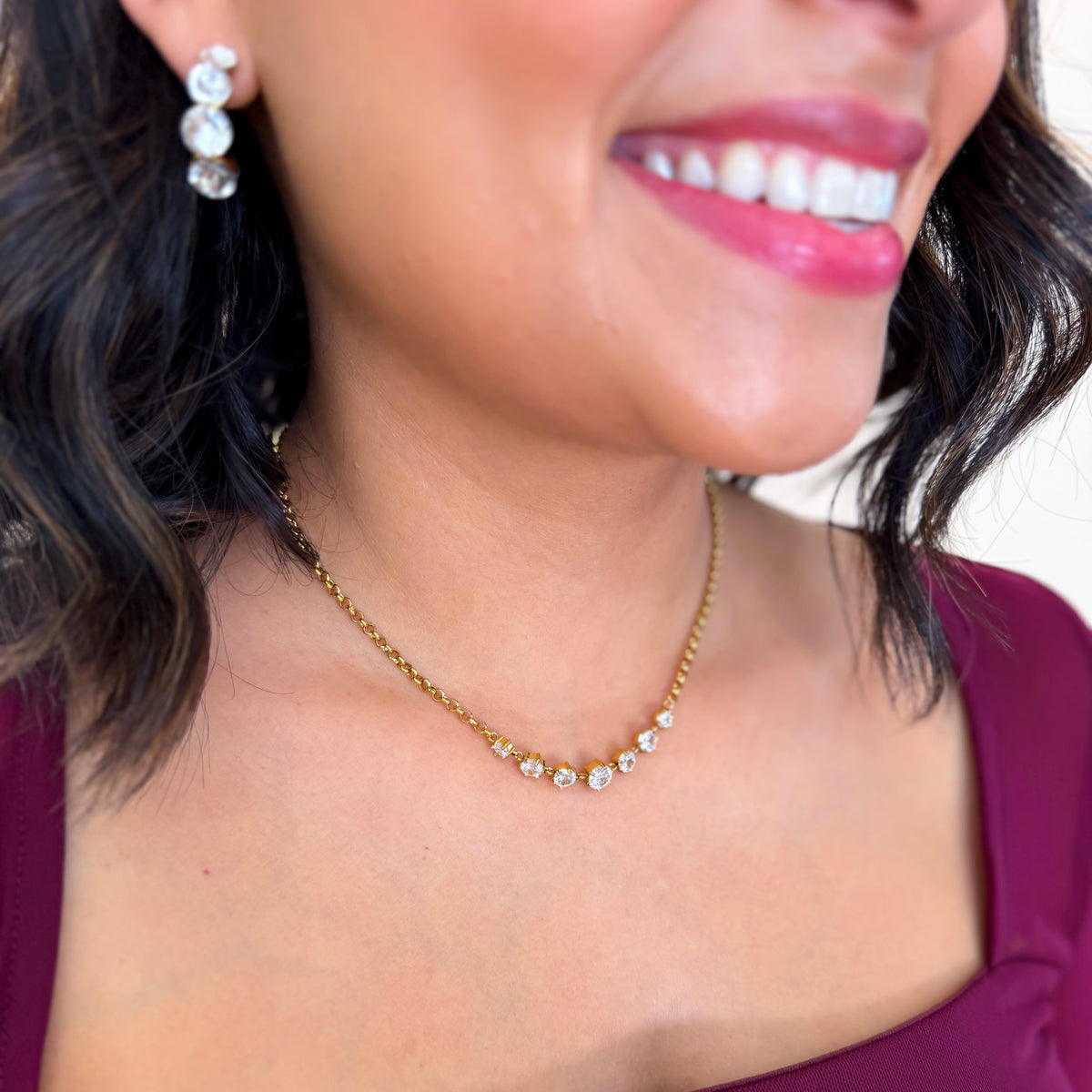 Étoile Crystal Cluster Necklace