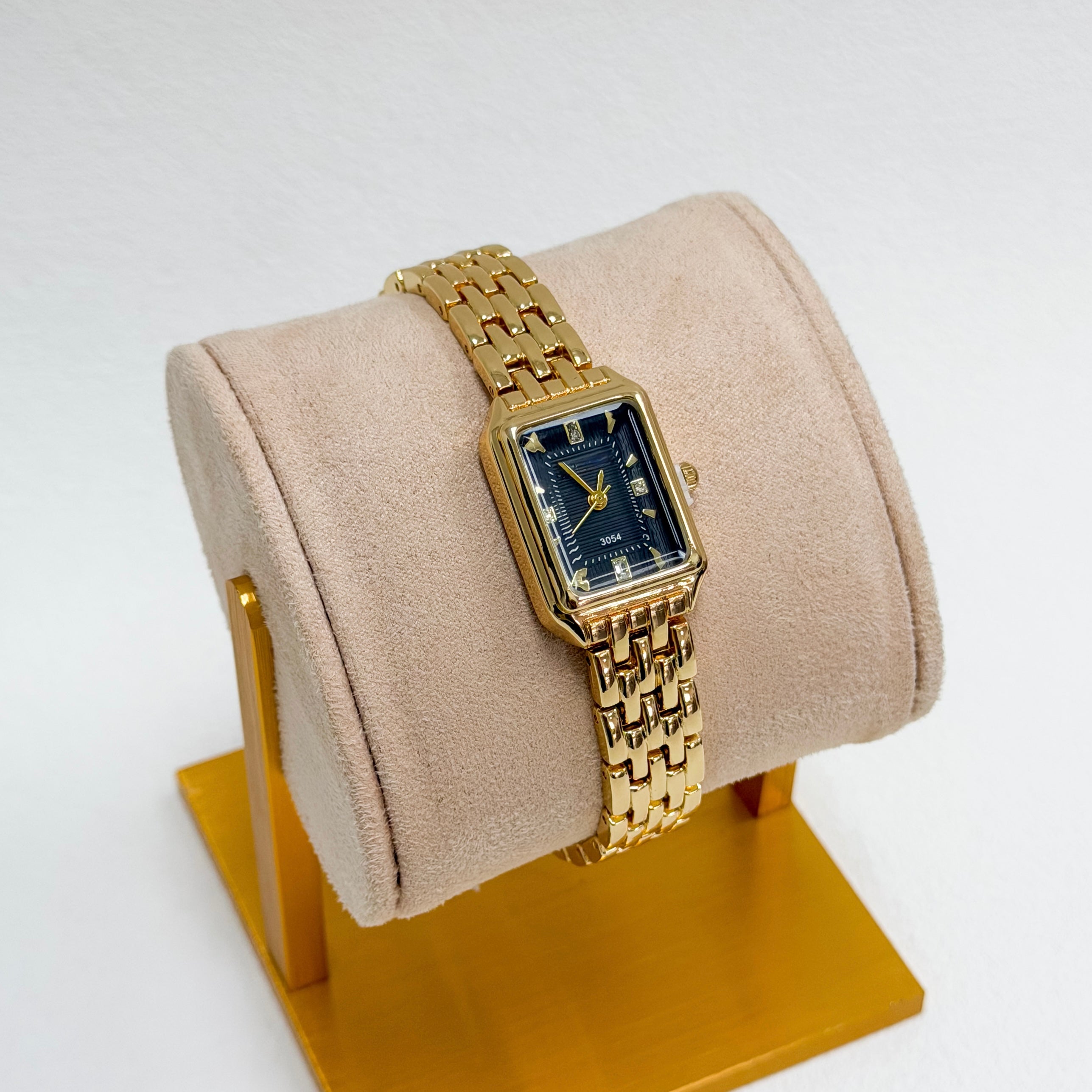 Lumi Rectangular Gold Watch