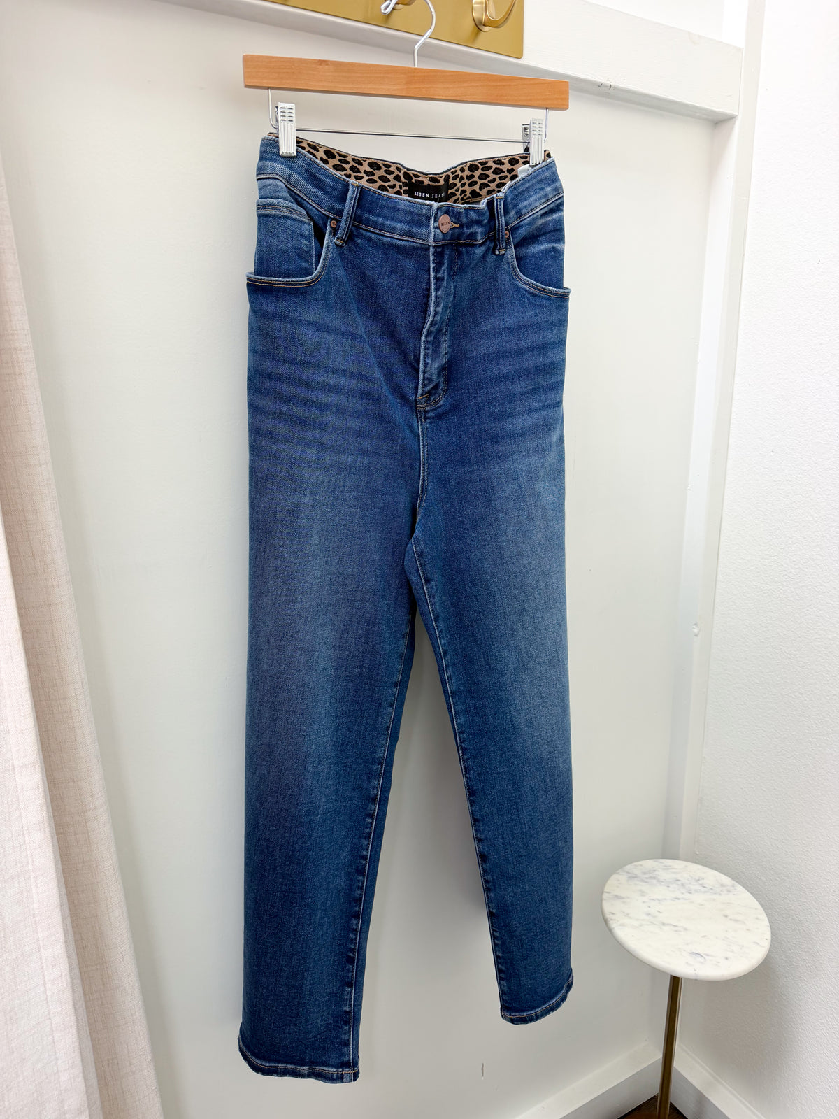Plus Size Tummy Control High Rise Wide Jeans