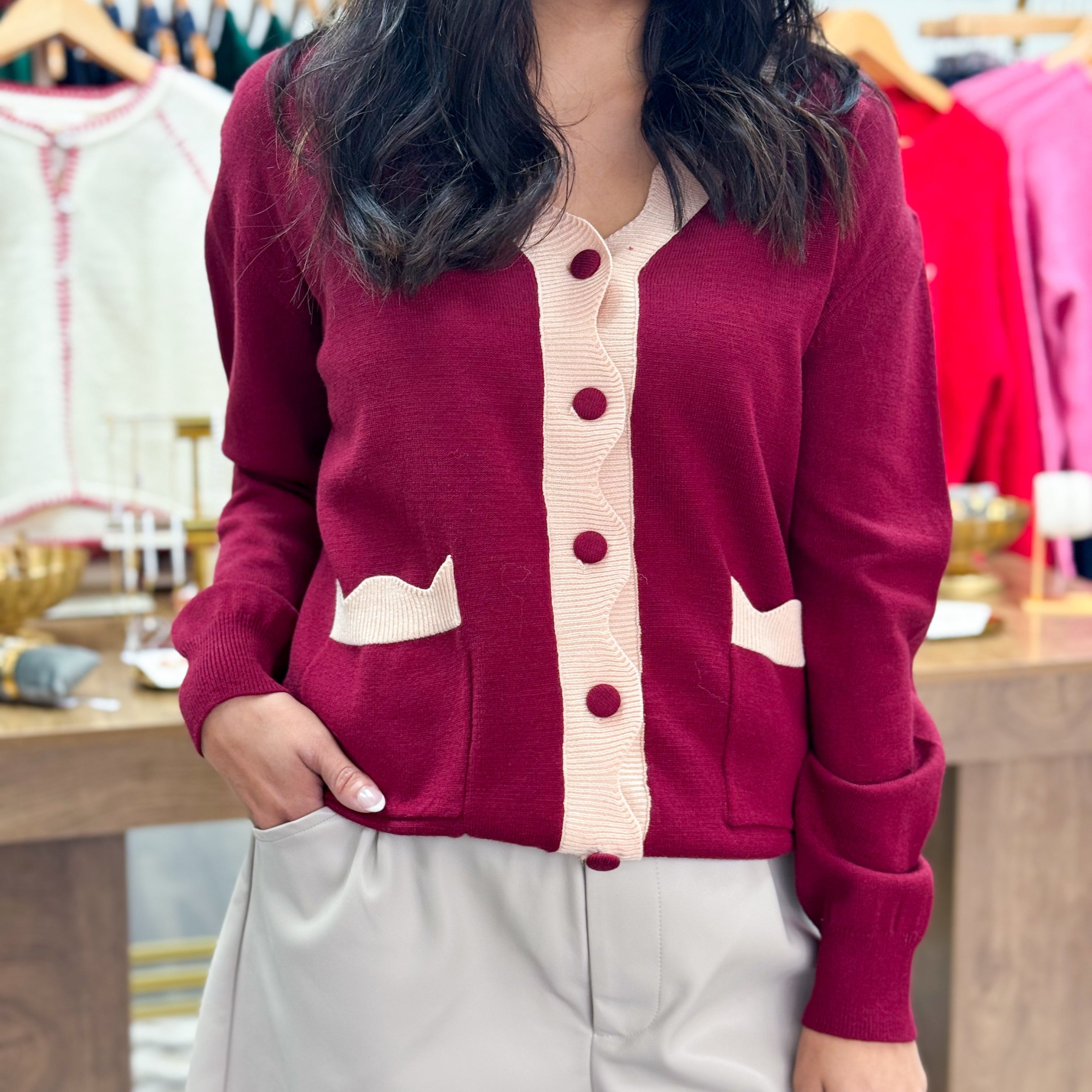 Scalloped Sweater Cardigan