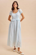 Blue Swiss Dot Maxi