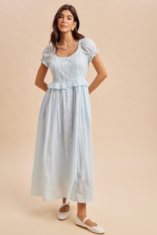 Blue Swiss Dot Maxi