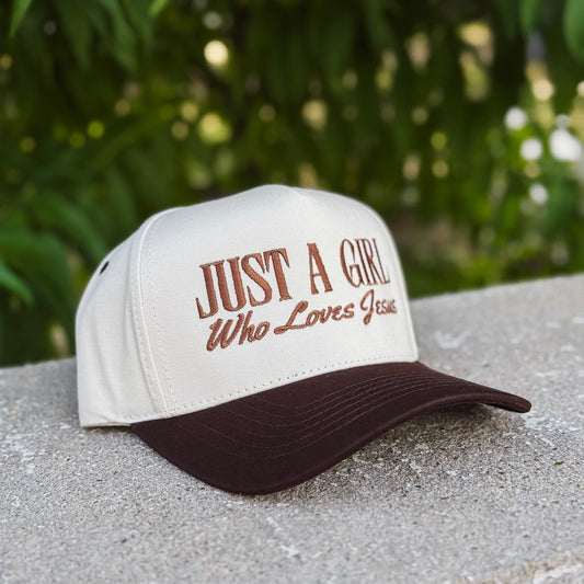 Just A Girl Who Loves Jesus | Embroidery Trucker Hat