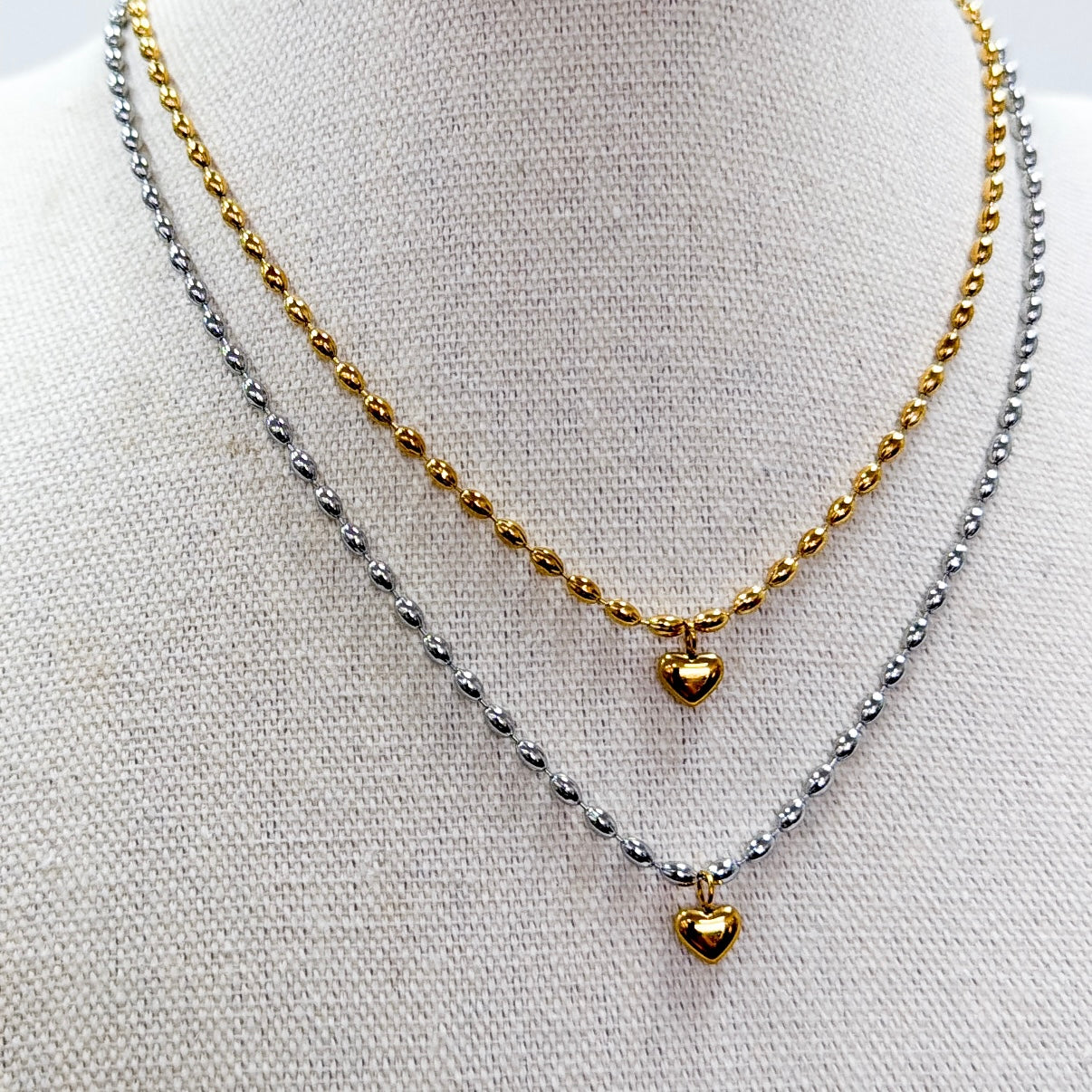 The Everheart Mini Necklace – Silver + Gold