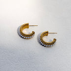 Pearl Twist Hoops