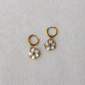 Bloom Flower Charm Hoops