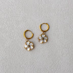 Bloom Flower Charm Hoops
