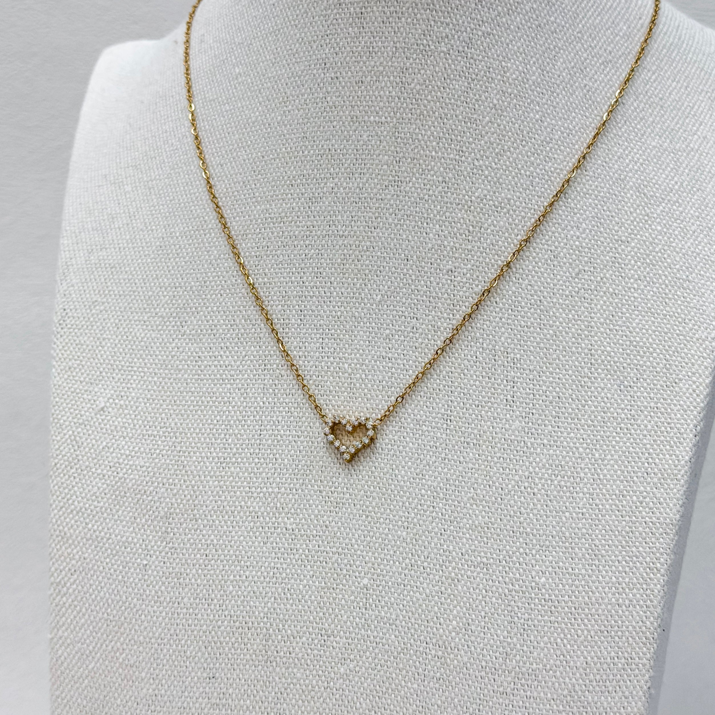 Amour Crystal Heart Necklace