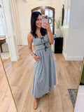 Black Gingham Midi