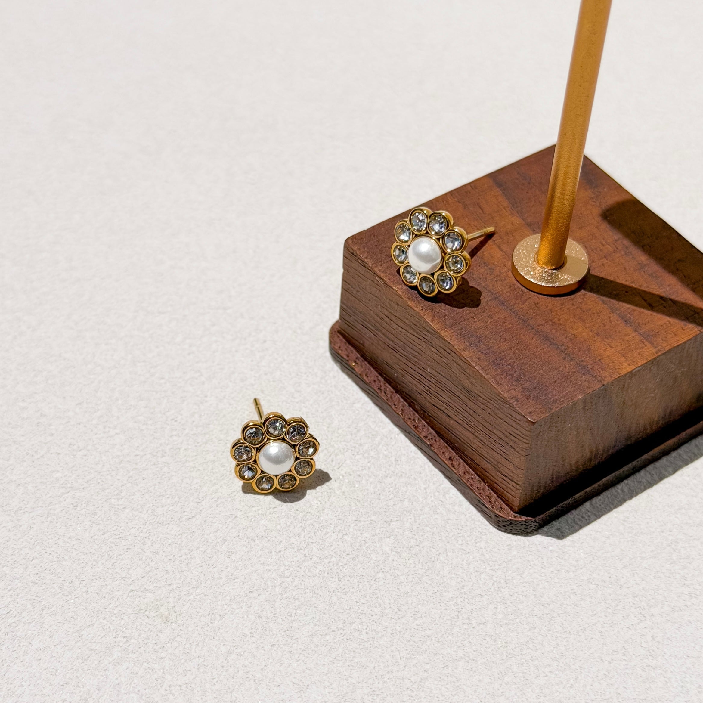 Pearl Flower Studs