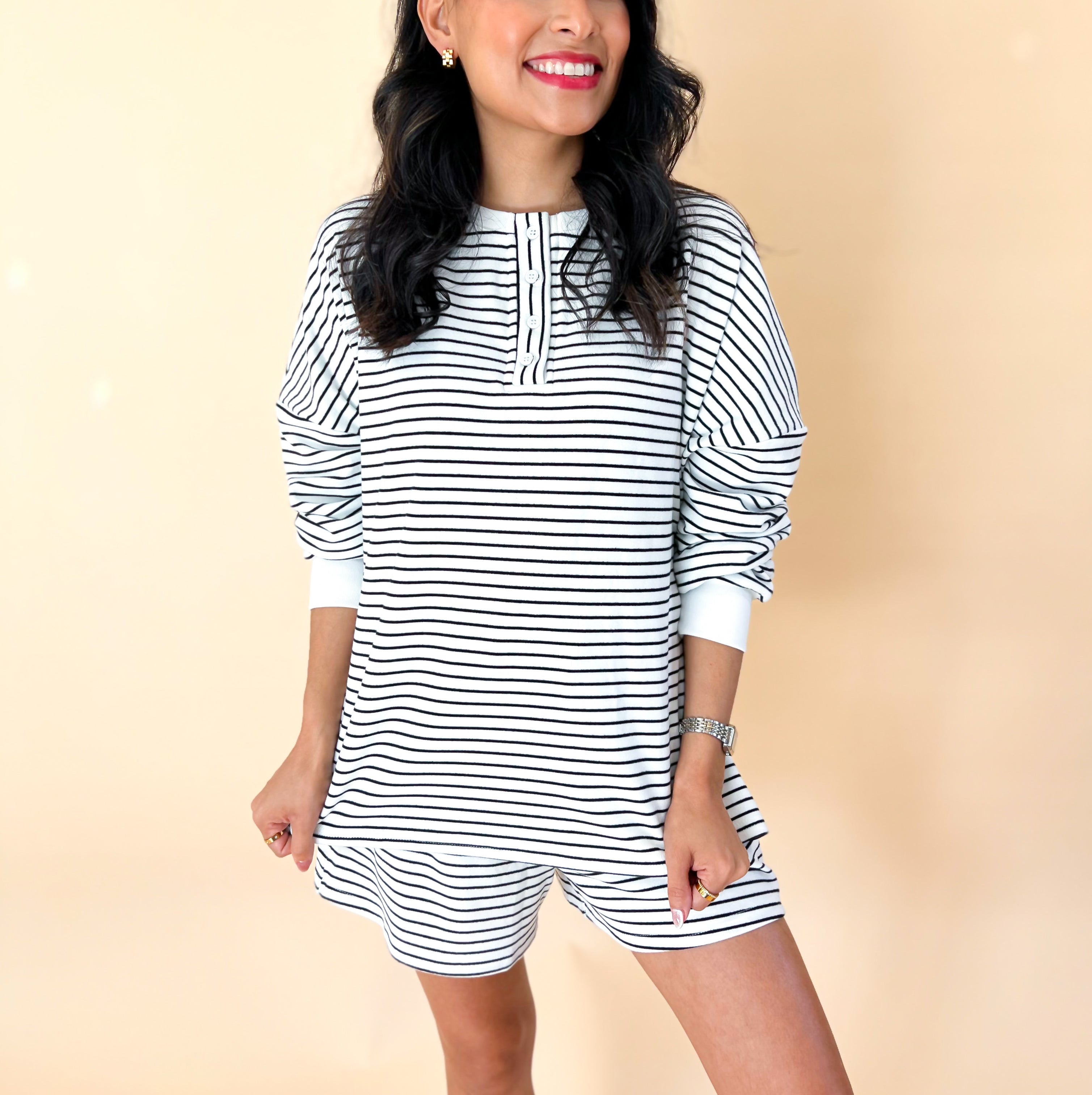Pin Stripe Knit Set