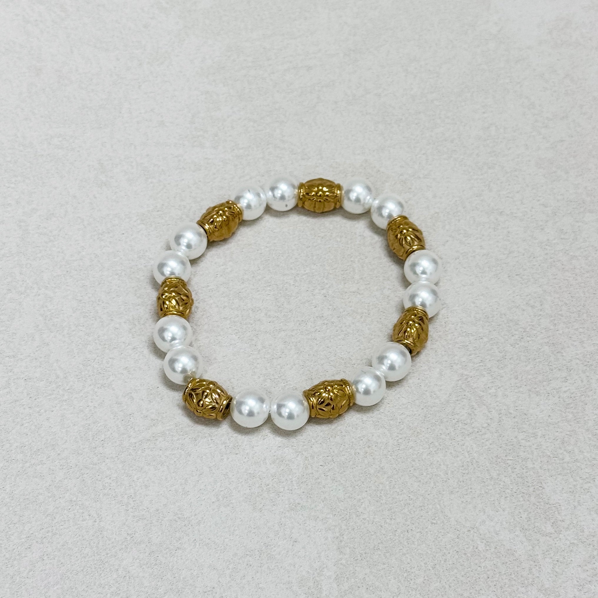 Textured Pearl Accent Bracelet
