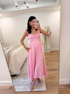 Pink Princess Midi Dress