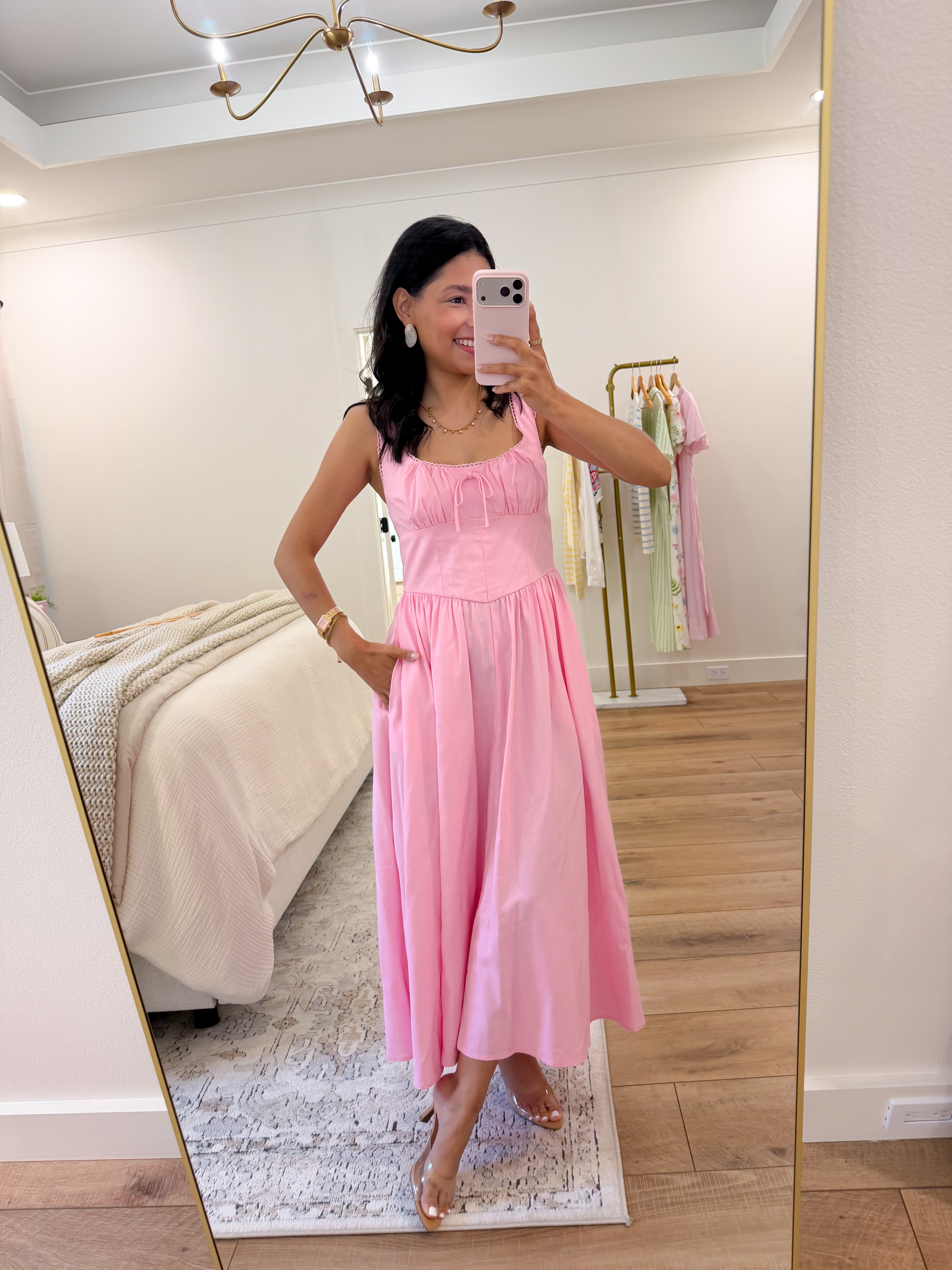 Pink Princess Midi Dress