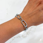 Hammered Link Chain Bracelet