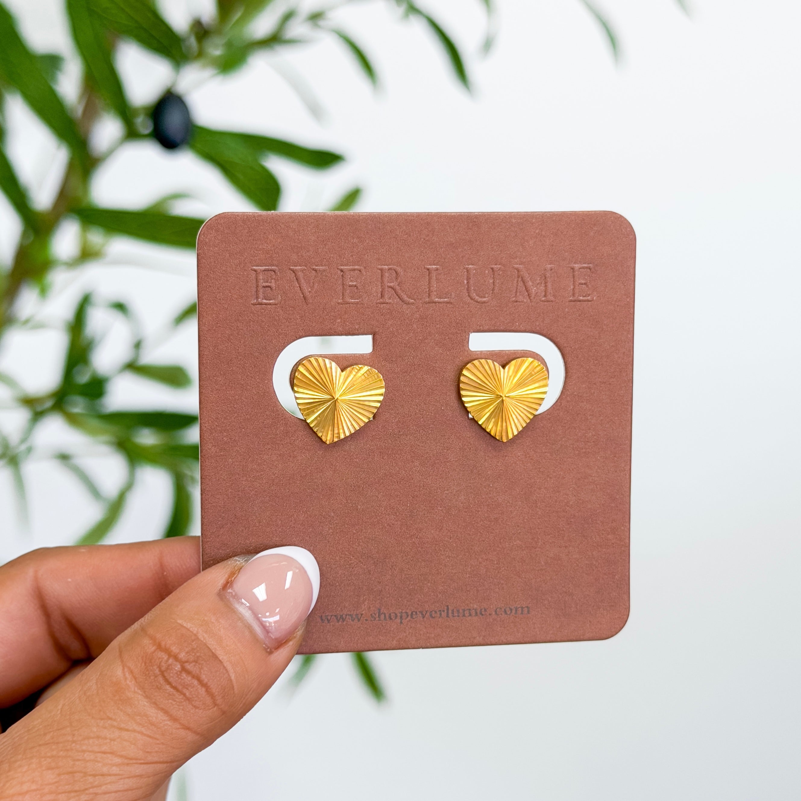 Radiant Heart Stud Earrings