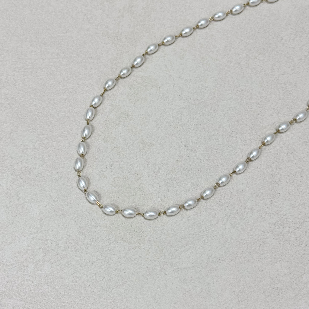 Dainty Pearl Chain Necklace