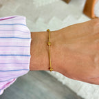 Golden Bead Snake Chain Bracelet