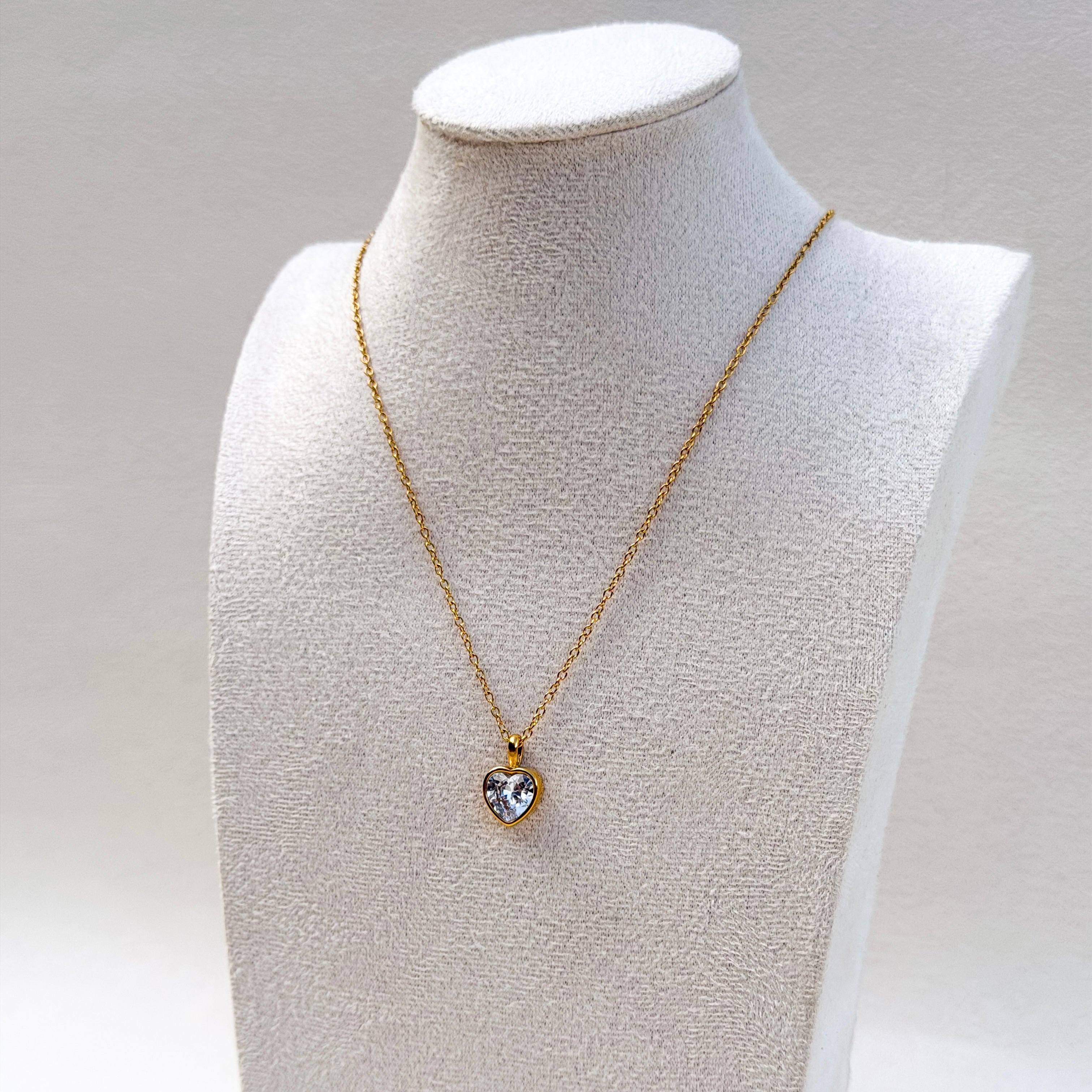 Valentina Heart Crystal Necklace