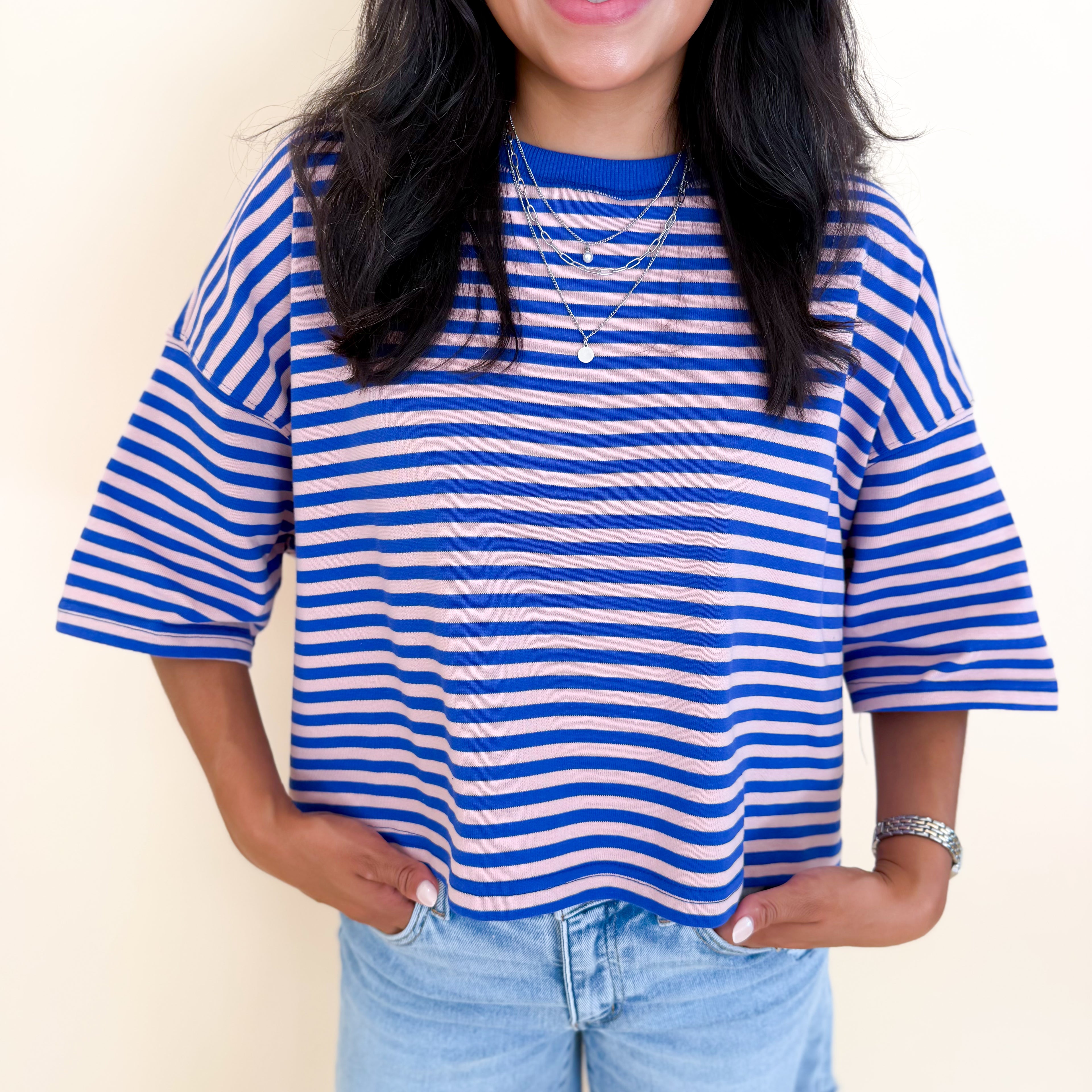 Harper Stripe Boxy Tee