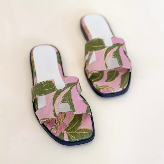 H-strap Floral Sandal