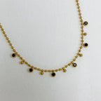 Midnight Beaded Stone Necklace