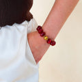 Cherry Glow Stretch Bracelet