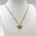 Golden Grace Bow Necklace