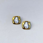 Golden Tide Pearl Earrings